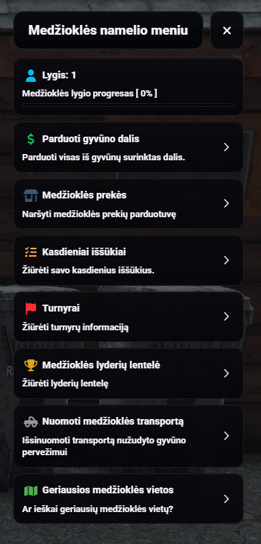 Medžioklės darbo akimirka