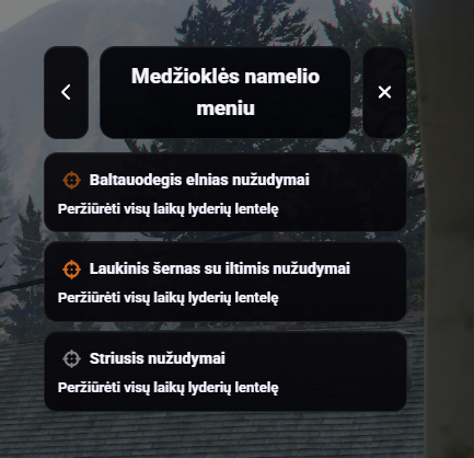 Medžioklės darbo akimirka